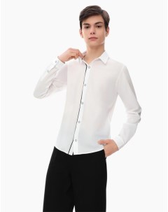 Белая рубашка Slim с длинным рукавом для мальчика Gloria jeans