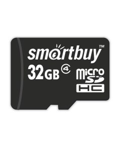 Карта памяти 32GB SB32GBSDCL4 00 SB32GBSDCL4 00 micro SDHC class 4 без адаптера Smartbuy
