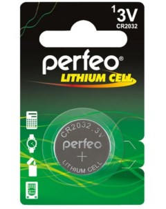 Батарейка PF CR2032 1BL CR2032 1BL Lithium Cell 1 шт в уп ке Perfeo