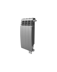 Биметаллический радиатор BiLiner VDR 500 90 мм 4 секции нижнее подключение Silver Satin Royal thermo