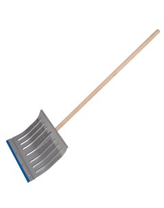 Лопата для уборки снега 61582 алюминиевая 430х370х1350 мм деревянный черенок Лопата для уборки снега Сибртех