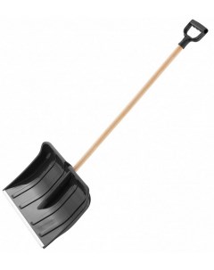 Лопата для уборки снега 61646 пластиковая 470х350х1360 мм деревянный черенок Palisad
