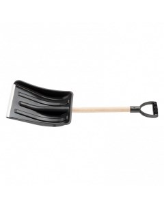Лопата для уборки снега 61639 пластиковая 275х365х865 мм деревянный черенок Sparta