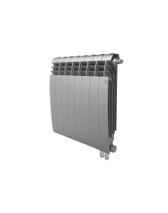 Биметаллический радиатор BiLiner VDR 500 90мм 8 секций нижнее подключение Silver Satin Royal thermo