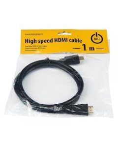 Кабель HDMI 1м BN HDMI2MM 1M круглый черный Bion