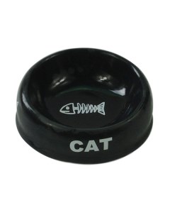 Миска для животных Cat черная керамическая 15 5х5 5см 170мл Foxie
