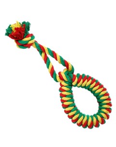 Игрушка для собак Dental Knot Кольцо канатное большое Красный желтый зеленый Doglike