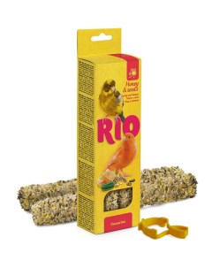 Лакомство для птиц Палочки для канареек с медом и полезными семенами 2х40г Rio