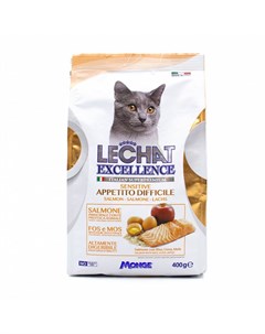 Корм для кошек EXCELLENCE Sensitive для чувств пищеварения лосось рис яйца яблоки сух 400г Lechat