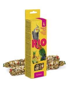 Лакомство для птиц Палочки для средних попугаев с тропическими фруктами 2х75г Rio