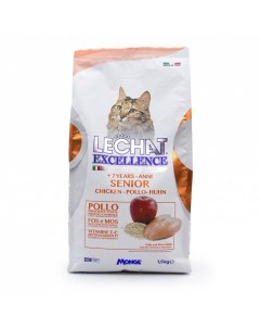 Корм для кошек EXCELLENCE Senior для пожилых курица рис яблоки сух 1 5кг Lechat