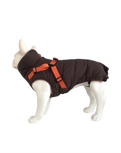 Попона для собак Outdoor утепленная со шлейкой Active L коричневая размер 35см Триол