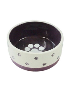 Миска для животных Paws фиолетовая керамическая 12,5х5,5 см 360мл Foxie
