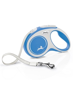 Рулетка для собак New Line Comfort S (до 15кг) лента 5м серый/синий Flexi