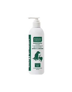 Шампунь для собак и кошек гладкошерстных пород с медом и маслом миндаля для блеска и объёма 350мл Пчелодар