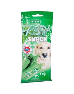 Лакомство для собак Снеки Fresh для средних пород (3 шт) Titbit