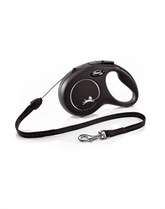Рулетка для собак New Classic S тросовая 8м черная Flexi