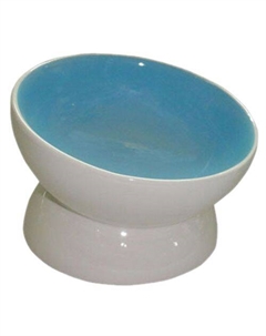 Миска для животных Dog Bowl голубая керамическая 13х13х11см 170мл Foxie