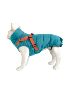 Попона для собак Outdoor утепленная со шлейкой Active XL бирюзовая размер 40см Триол