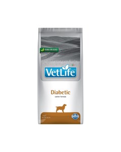 Корм для собак Vet Life Natural Diet при диабете сух 12кг Farmina