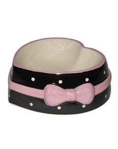 Миска для животных Heart розовая керамическая 12,5х12,5х5см 150мл Foxie