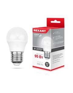 Лампа светодиодная E27 11 5 Вт 95 Вт шар 6500 К свет холодный GL Rexant