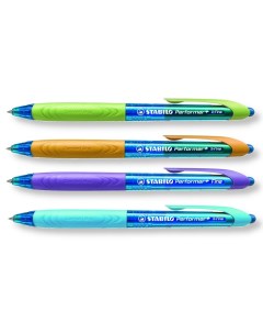Ручка шариковая автоматическая Performer 0 5 мм синяя корпус синий Stabilo