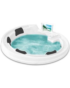 Акриловая ванна 190х190 белая с гидромассажем Gemy