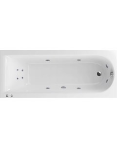 Акриловая ванна Aurum Slim 150х70 белая с гидромассажем Actima