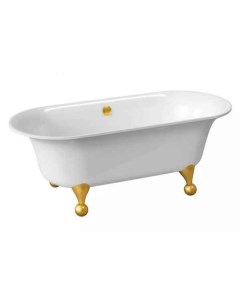 Ванна из литьевого мрамора Особа 175х76 на ножках золото Цвет и стиль