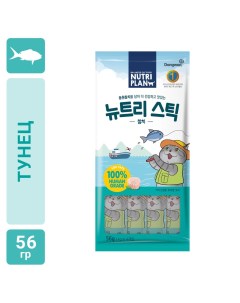 Лакомство для кошек Nutri Plan пюре Тунец 4шт 14г упаковка 25 шт Dongwon