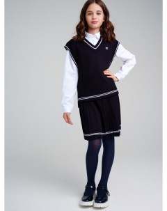 Комплект трикотажный кардиган юбка вязаного жилет Playtoday