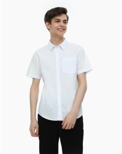 Белая рубашка Regular с коротким рукавом для мальчика Gloria jeans