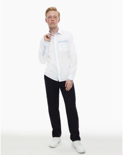 Белая рубашка Regular с длинным рукавом для мальчика Gloria jeans