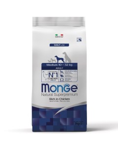 Корм сухой корм для взрослых собак средних пород 3 кг Monge