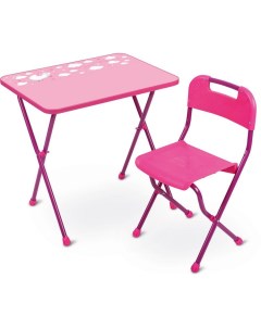 Комплект Алина дет 3 7 лет стол стул пластм выс 57 см розовый КА2 Р Nika-kids