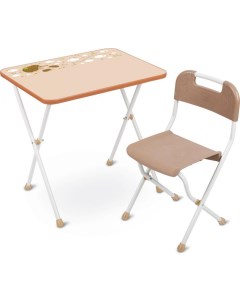 Комплект Алина дет 3 7 лет стол стул пластм выс 57 см бежевый КА2 Б Nika-kids