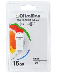 Накопитель USB 2 0 16GB OM 16GB 210 White 210 белый Oltramax