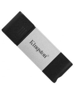 Флешка 128Gb DataTraveler DT80 USB C 3 2 gen1 серебристый черный Kingston