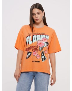 Хлопковая футболка с принтом Florida Твое