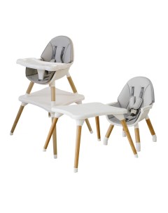 Стульчик для кормления Transformer chair белый с серым сидением Babyrox