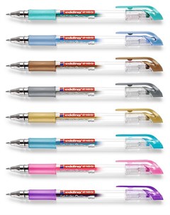 Ручка гелевая 0 7 мм фиолетовая Edding