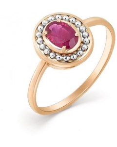 Кольцо с 1 рубином из красного золота Мастер бриллиант