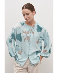 Вискозная женская блузка с абстрактным принтом Finn flare