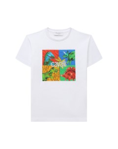Хлопковая футболка Roberto cavalli
