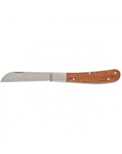 Нож садовый 79003 складной прямое лезвие 173 мм деревянная рукоятка Palisad