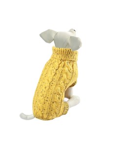Свитер для собак Косички XL горчичный размер 40см Триол