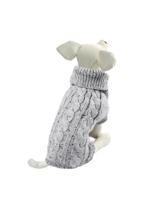 Свитер для собак Косички XL серый размер 40см Триол