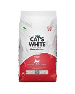 Наполнитель для кошачьего туалета Natural комкующийся без ароматиз 20л Cat's white
