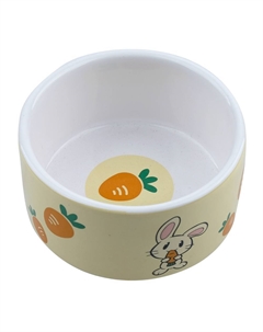 Миска для грызунов Bunny Carrots желтая керамическая 10х10х5,5см 230мл Foxie